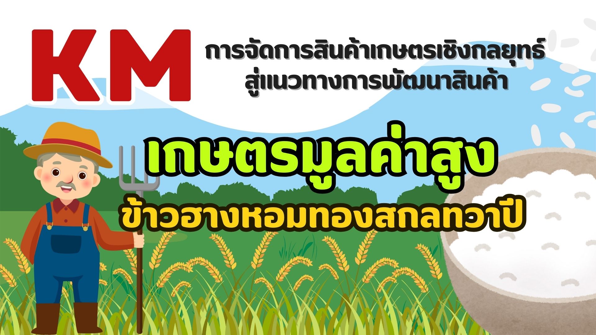 You are currently viewing การจัดการสินค้าเกษตรเชิงกลยุทธ์ สู่แนวทางการพัฒนาสินค้าเกษตรมูลค่าสูง (ข้าวฮางหอมทองสกลทวาปี)